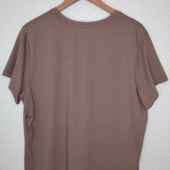 Everlane Men's Brown Organic Cotton Casual V-Neck Short Sleeve Shirt Size XXL - Picture 5 of 12